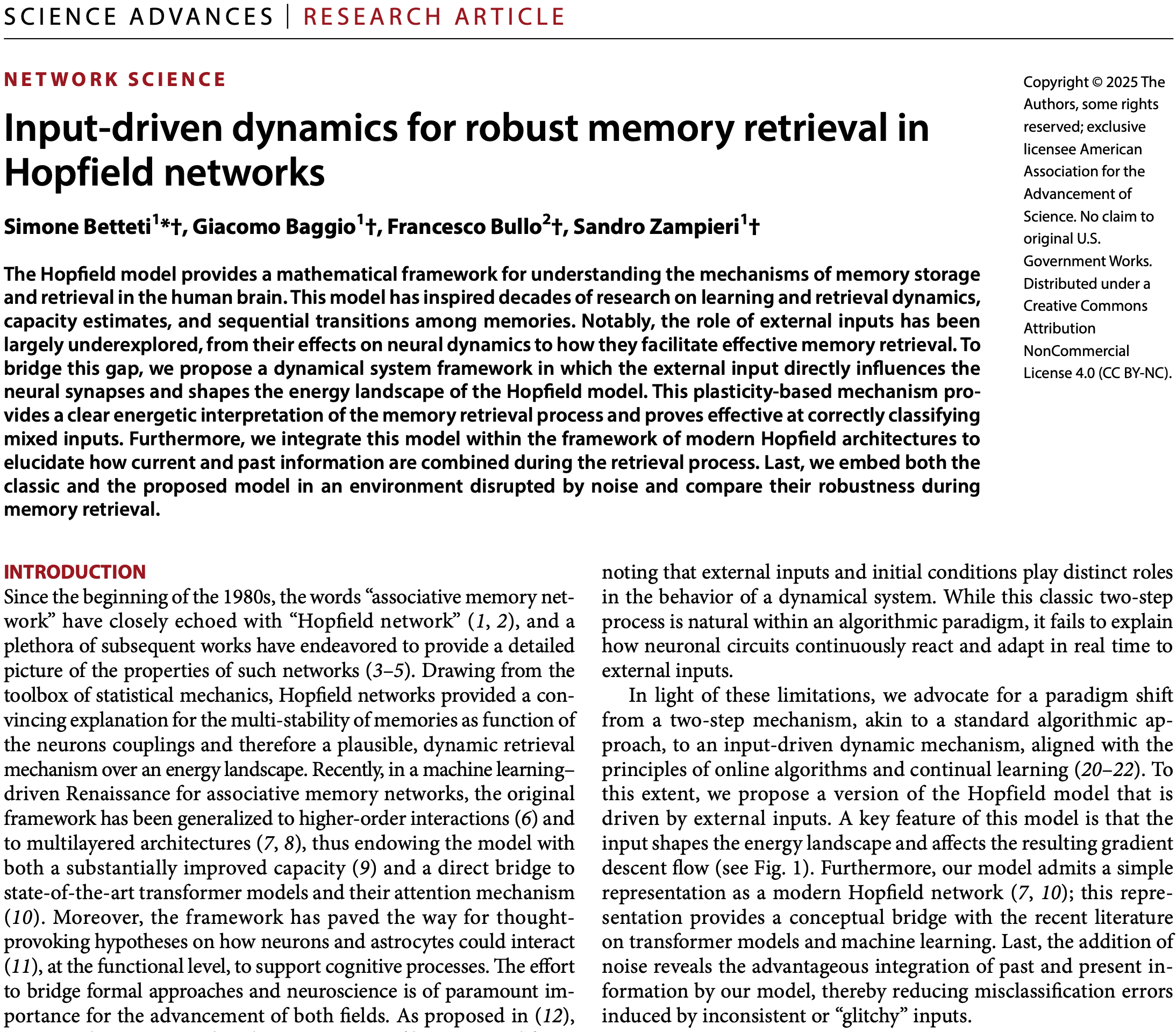 Memory Retrieval in Hopfield Networks